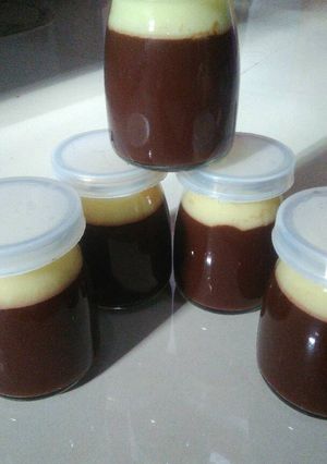 Foto resep Puding Coklat Vla Vanila