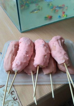 Foto resep Pisang stroberi (pisang coklat rasa stroberi)