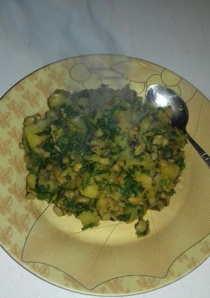 A picture of Beans n sweet potato porridge.