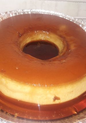 Una foto de Flan casero de huevo