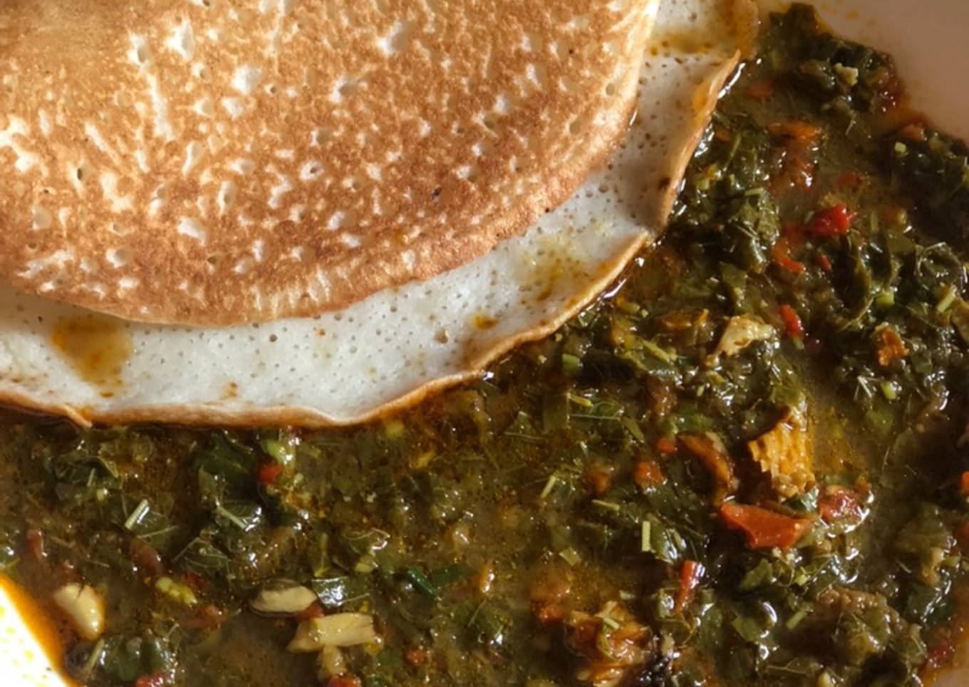 Sinasir and vegetable soup
