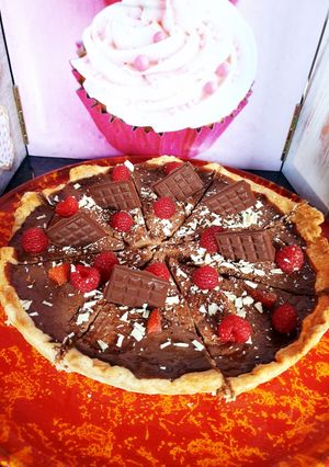 Une photo de Tarte chocolat poires 🍐