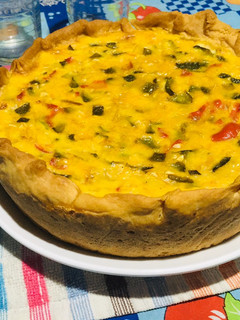 Una foto de Tarta de zapallitos verdes