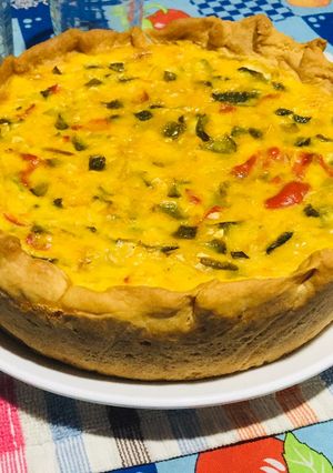 Una foto de Tarta de zapallitos verdes