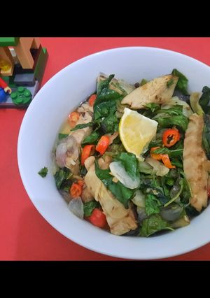 Foto resep Tumis tongkol daun kemangi