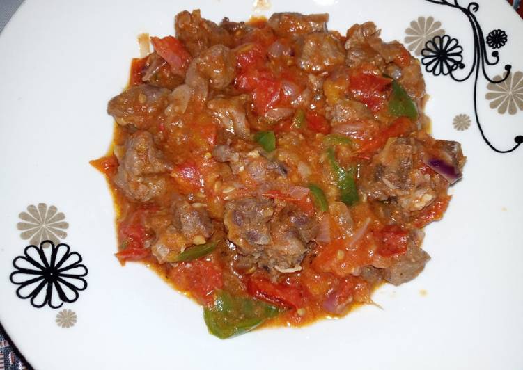 Steps to Make Speedy Wet Fried Goat meat