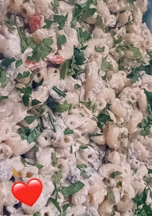 صورة لوصفة معكرونة باللحمة المفرومة والكريمة 😋