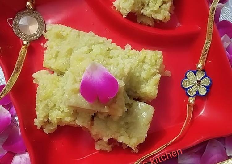 Steps to Make Favorite Bottle gaurd burfi