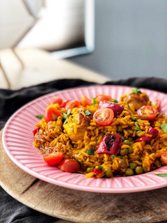 Una foto de Arroz meloso de pollo súper tierno al brandy con truco en Olla GM