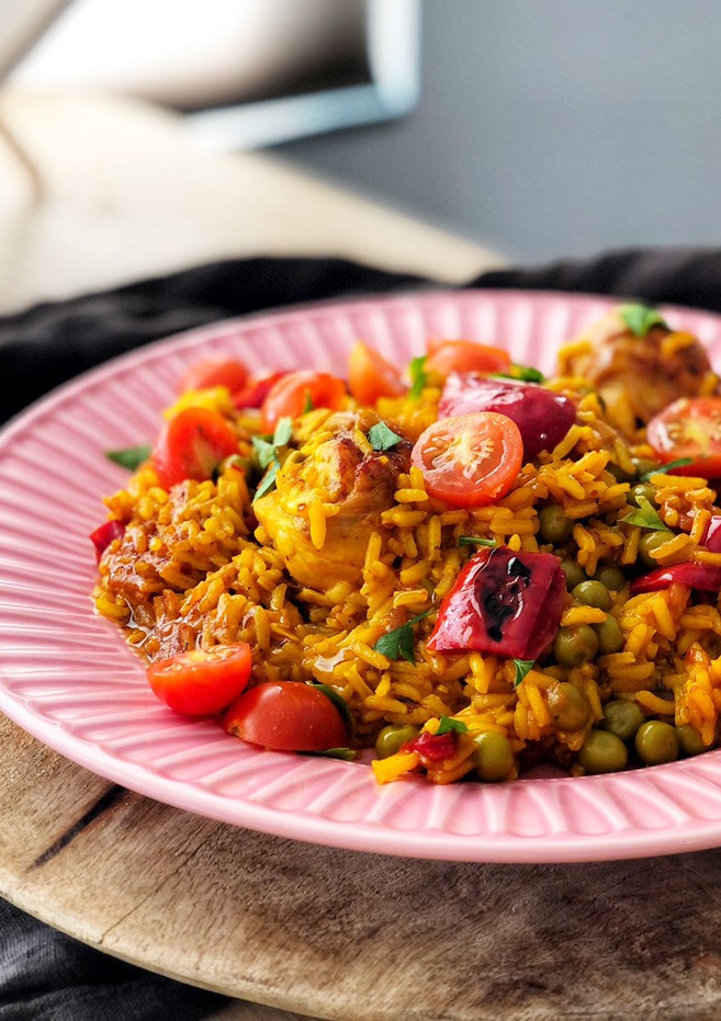 Una foto de Arroz meloso de pollo súper tierno al brandy con truco en Olla GM