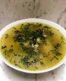 Caldo de costilla con papa en la olla express en 25 minutos