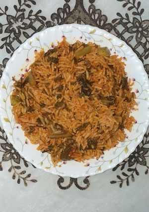 صورة لوصفة رز مفور على الطريقة التونسية