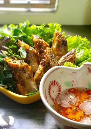 Hình của món Nem tôm thịt.