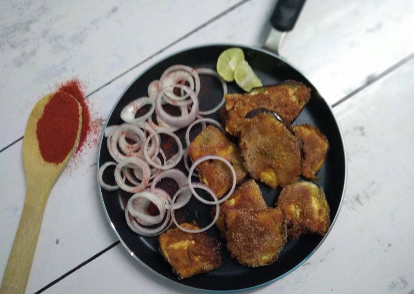 Brinjal rava fry