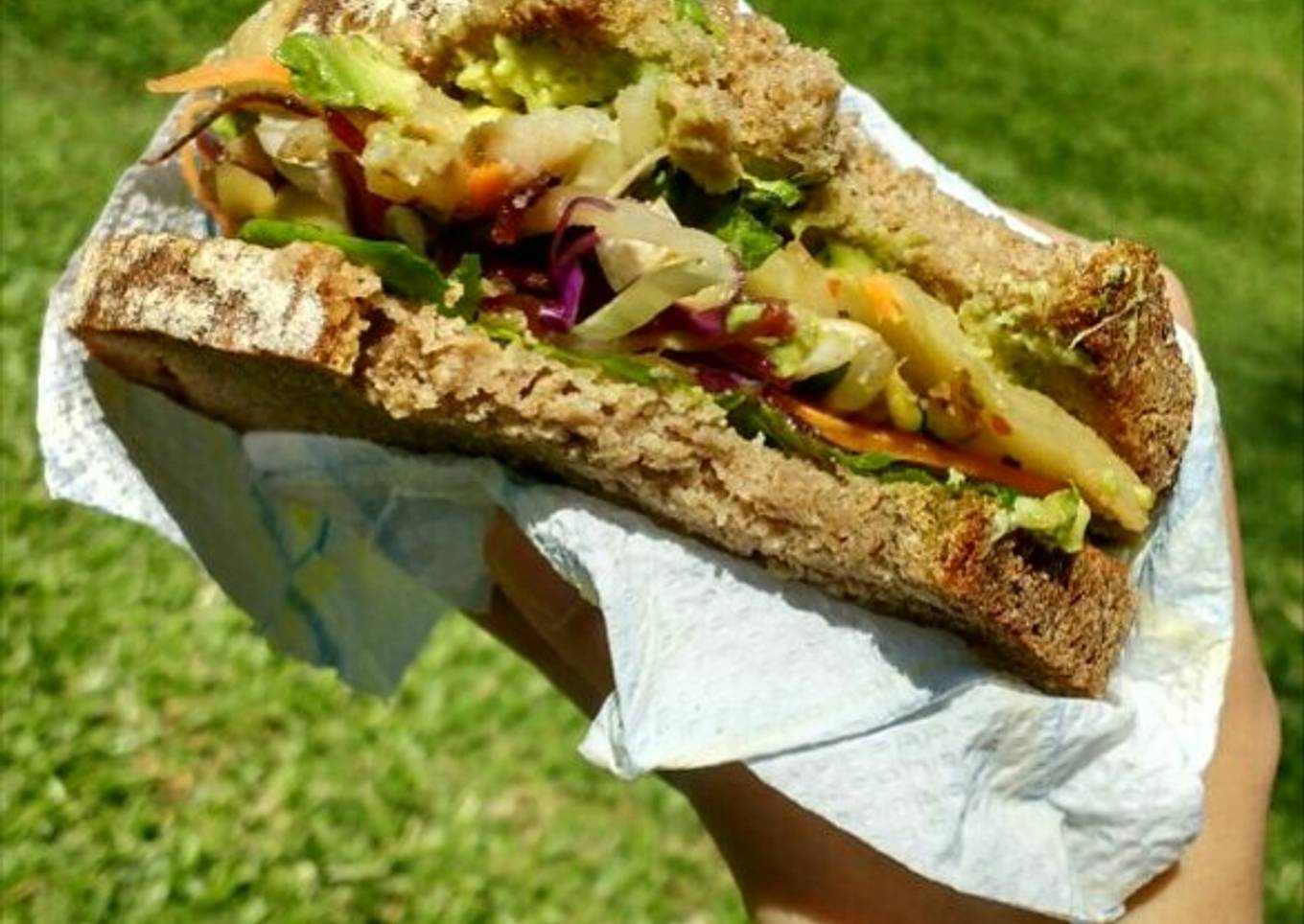 Sándwich de vegetales (vegano)