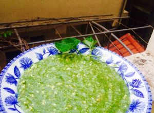 Hình của món Cháo gà diếp cá.