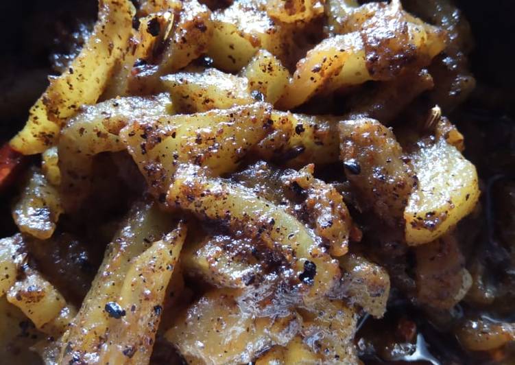 Papaya neem leaves crush stir fry