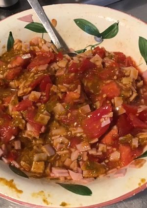 Une photo de Farce pour légumes aux tomates et jambon blanc