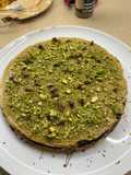 Tarta Rápida pistacho, turrón, crema avellanas