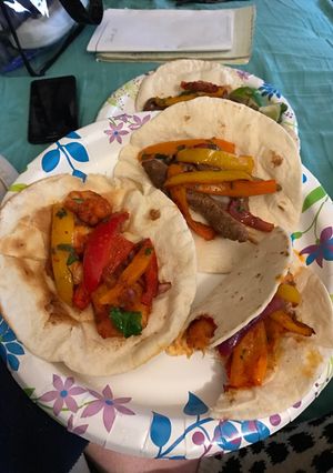A picture of Oven Baked Shrimp Fajitas.