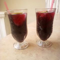 Hibiscus drink (zobo) A picture of Hibiscus drink (zobo).