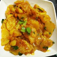A picture of Aloo ki bhujiya.