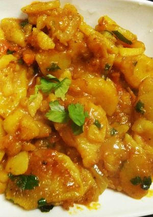 A picture of Aloo ki bhujiya.