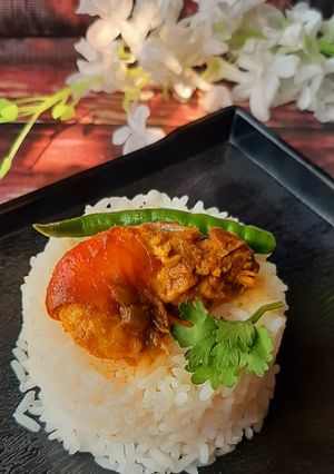 চিংড়ি দোপেঁঁয়াজা। রেসিপির প্রধান ছবি