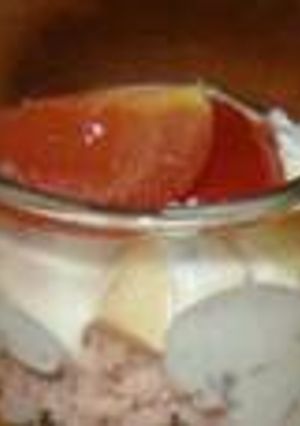 Une photo de Mini_verrines aperitives champignons et crème de jambon