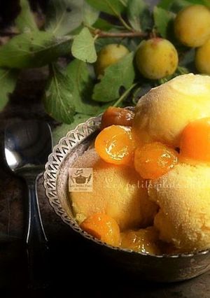 Une photo de Sorbet de mirabelles au miel