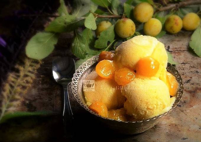 Sorbet de mirabelles au miel