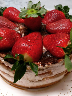 Una foto de Tiramisú de fresas