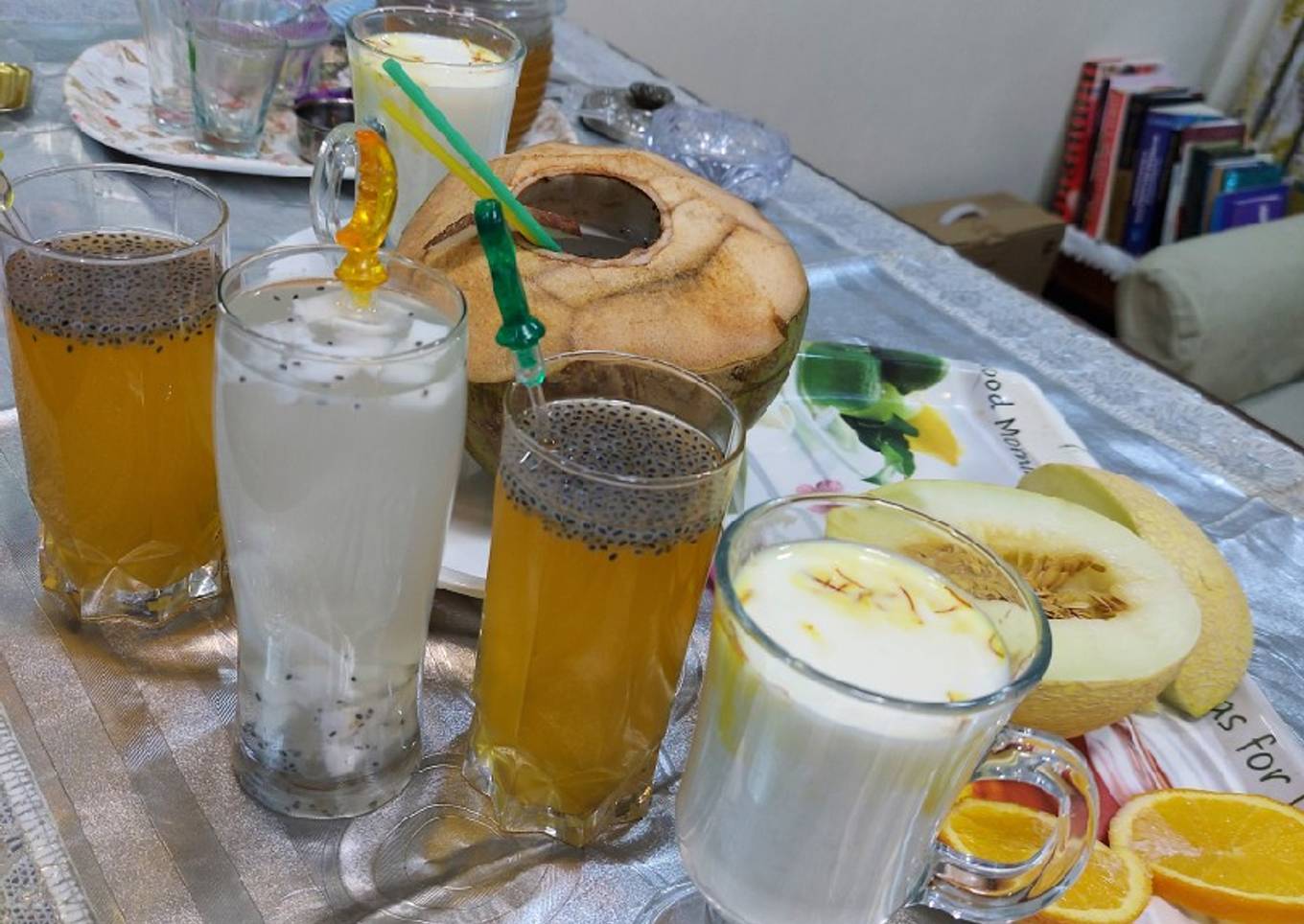 Summer Coolers :Musk Melon Crush Coconut Lemonade Jaggery Cooler