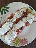 Canelones de pollo y espinaca