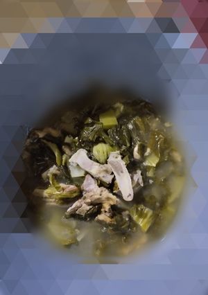 Foto resep Kuah Baikut Sawi Asin (non halal)