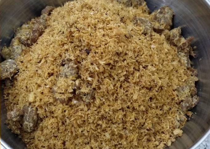 Ini dia! Resep mudah memasak Serundeng daging pedas manis yang gurih