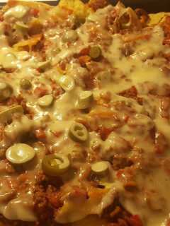 A picture of Meat nachos.
