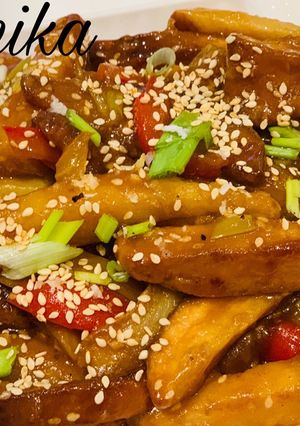 A picture of Honey Chilli Potato.