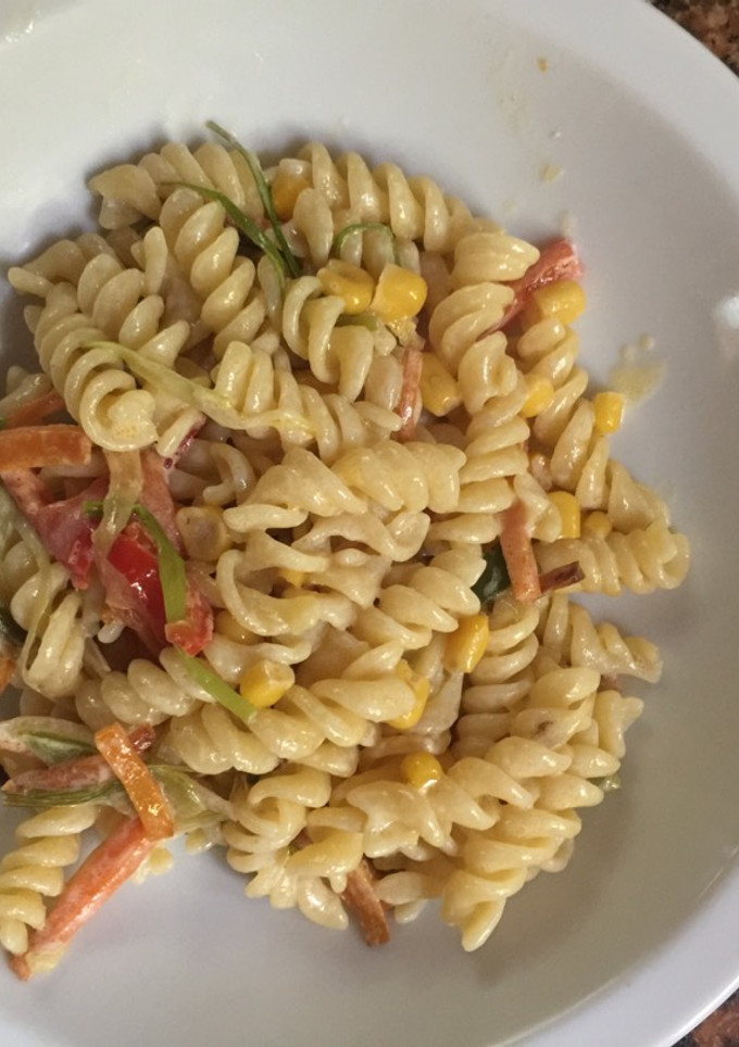 Una foto de Fideos con verduras