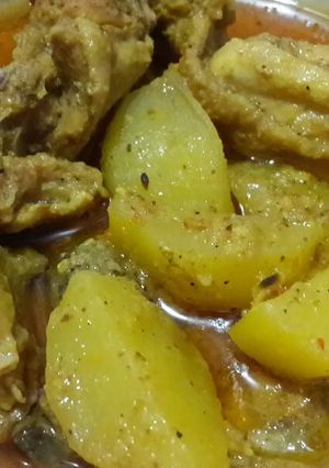 Foto resep Ayam Kampung Kuah Kuning