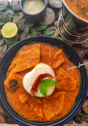 A picture of Daal dhokli.