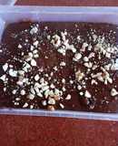 Walnut Brownie with chocolate filling