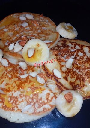 A picture of Eggless Pancakes.