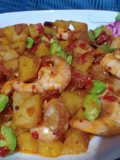 Foto resep Balado kentang udang pete