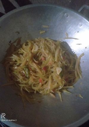 Foto resep Oseng pedas pepaya sederhana