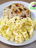 Tostadas de avena, linaza y chía con huevos americanos