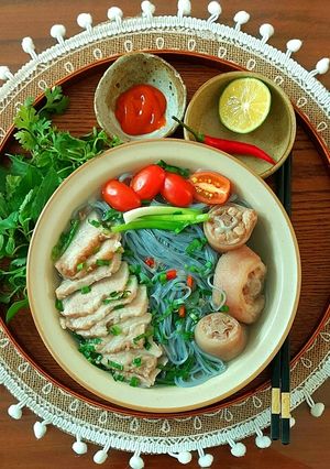 Hình của món Mì Chũ nấu xương đuôi heo.