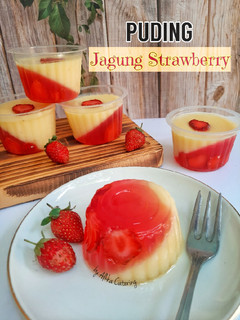 Foto resep Puding Jagung Strawberry