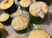 A picture of stuffed zucchini