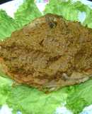 Chuleta (jamón) de cerdo con uvas